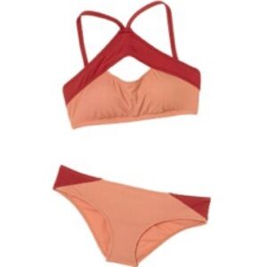 Adore Me Kinley Peach and Red Bikini Set Size XL